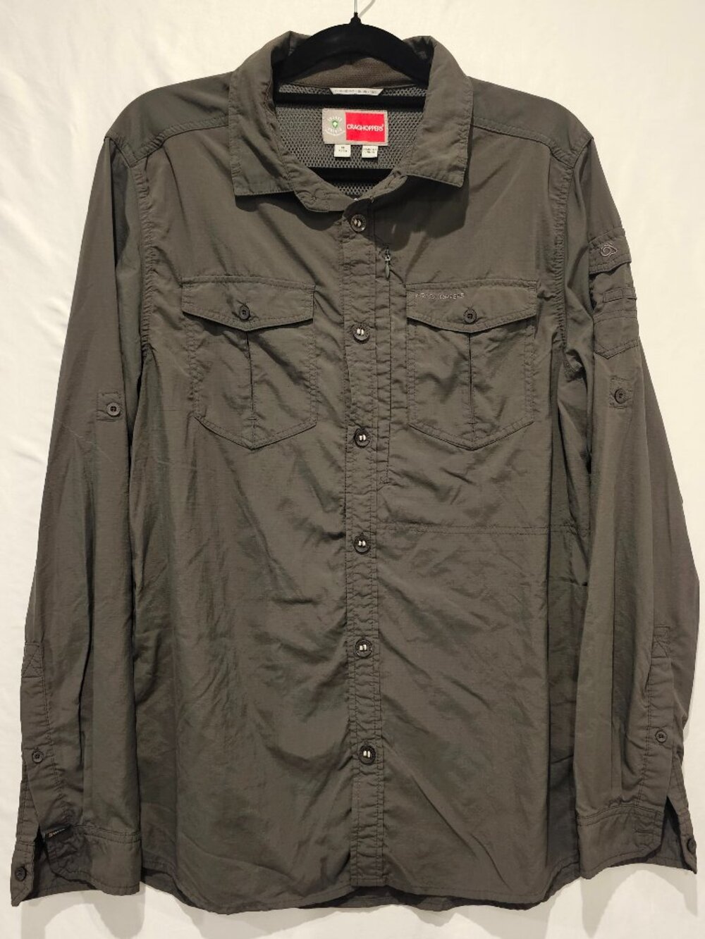 Craghoppers national geographic NosiLife Shirt Mens Medium Gray Insect Shield LS